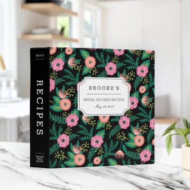 Tropical Summer Blooms Bridal Shower Recipe Binder