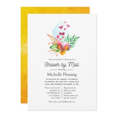 Tropical Summer Floral Bridal Shower by Mail Invitations