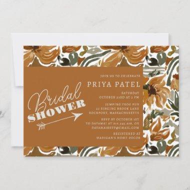 Tropical Terracotta Neutral Boho Bridal Shower Invitations