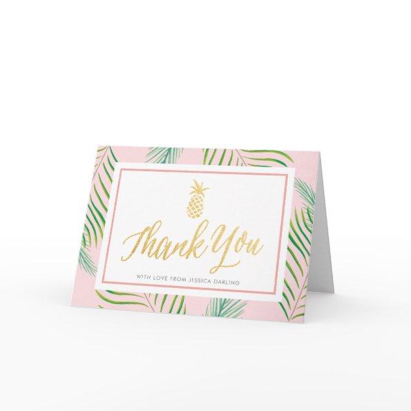 Tropical Thank You  | Pink & Gold Pineapple