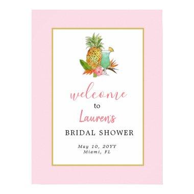 Tropical Theme Bridal shower Welcome Poster