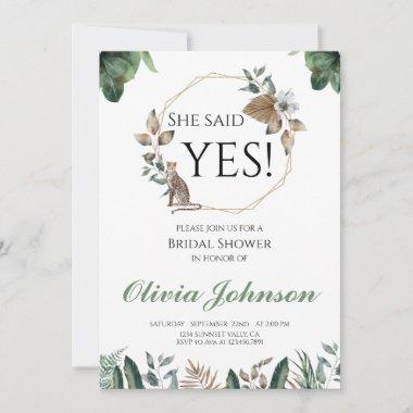 Tropical themed Bridal Shower Invitations