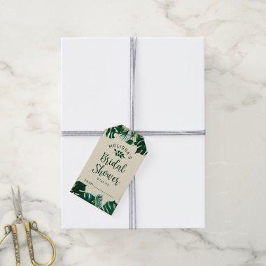 Tropical Themed Foliage Chic Display Bridal Shower Gift Tags