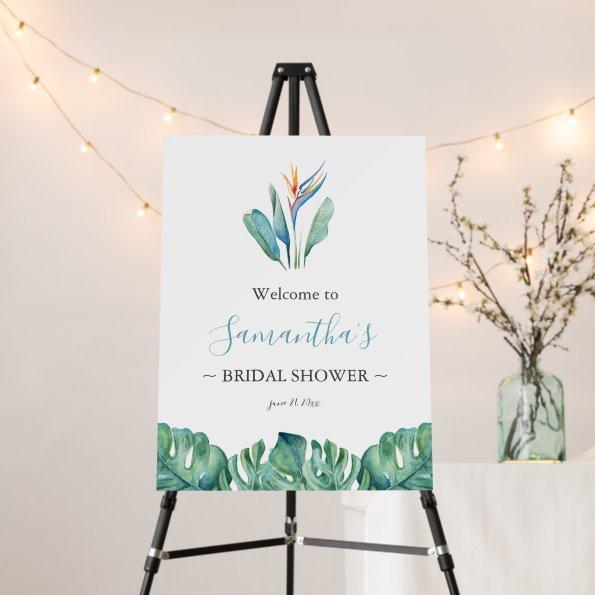 Tropical Watercolor Flower  Welcome Foam Board