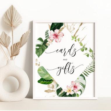 Tropical watercolor Monstera Invitations and gifts Poster