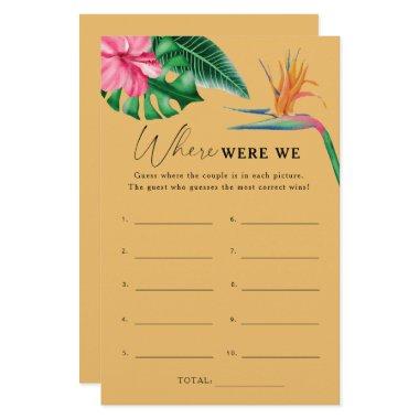 Tropical - Where were we  game