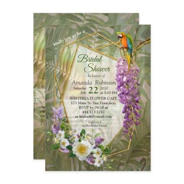 Tropical Wisteria Paradise at the Golden Palace Invitations