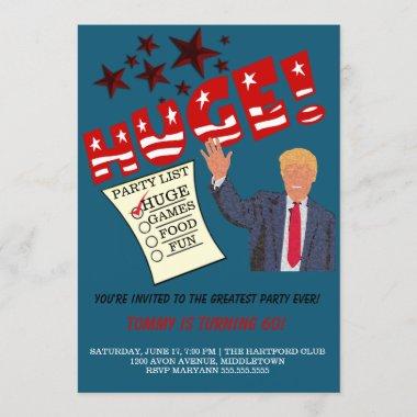 Trump HUGE Greatest Party Ever Celebrate Party Invitations