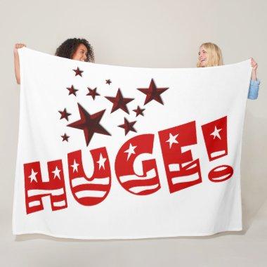 Trump HUGE Party Celebration Fleece Blanket
