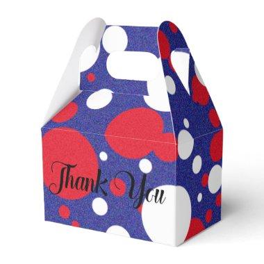 Trump Huge Polka Dot Red White Blue Party Favor Boxes