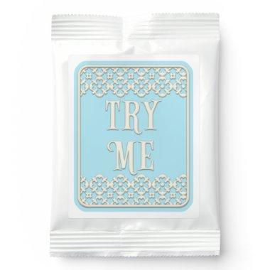 "Try Me" Wonderland Kids Tea Party Pastel Blue Lemonade Drink Mix