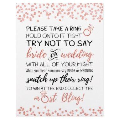 Try Not To Say Bridal Game Sign