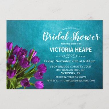 Tulip Floral Bridal Shower Invitations