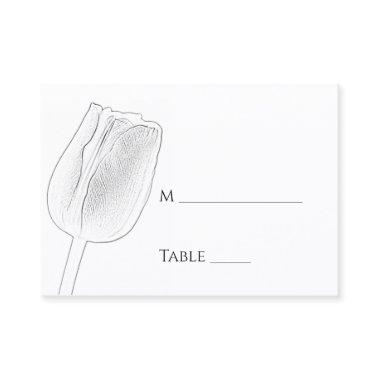 Tulip Sketch Spring Wedding Place