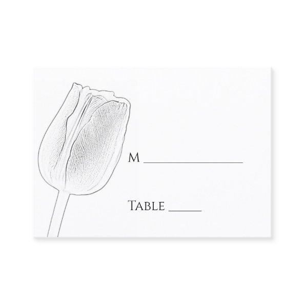 Tulip Sketch Spring Wedding Place