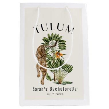 Tulum Leopard Trpopical Bachelorette Weekend Medium Gift Bag