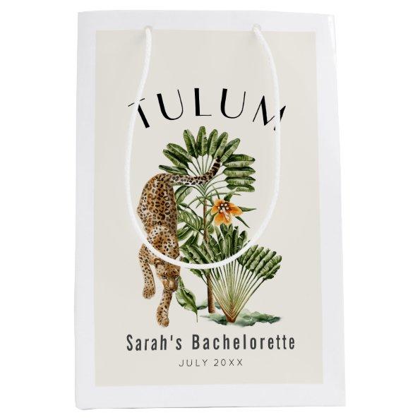 Tulum Leopard Trpopical Bachelorette Weekend Medium Gift Bag