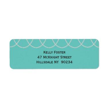 Turquoise and Pearls  Label