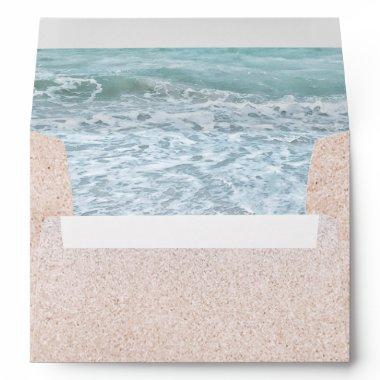 Turquoise Blue Ocean Sandy Beach Envelope