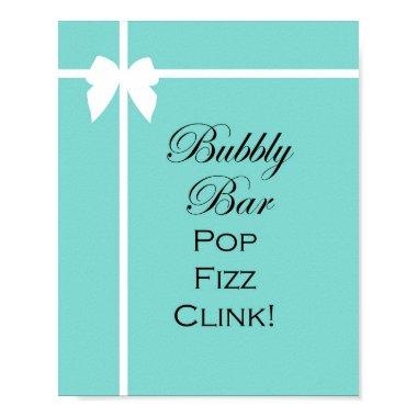 Turquoise Bridal Shower Game Sign Aqua