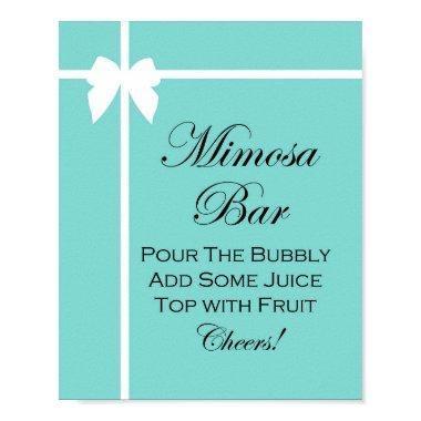 Turquoise Bridal Shower Game Sign Aqua