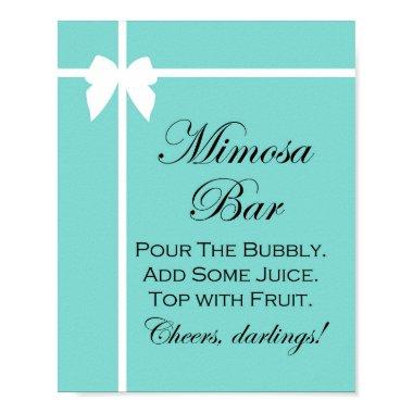 Turquoise Bridal Shower Game Sign Aqua