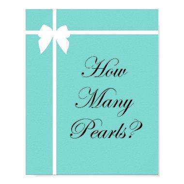 Turquoise Bridal Shower Game Sign Aqua