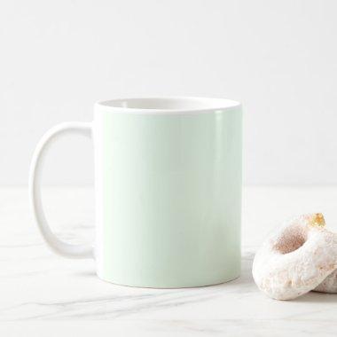 Turquoise Green Soft Pale White Pastel Solid Color Coffee Mug