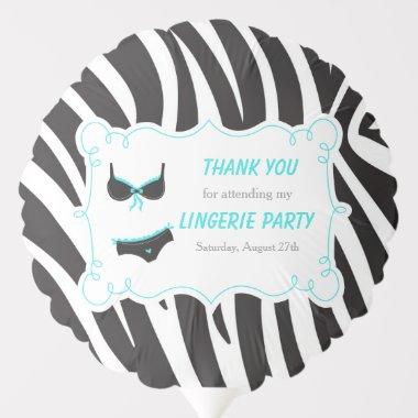 Turquoise Lingerie Party Thank You Balloon