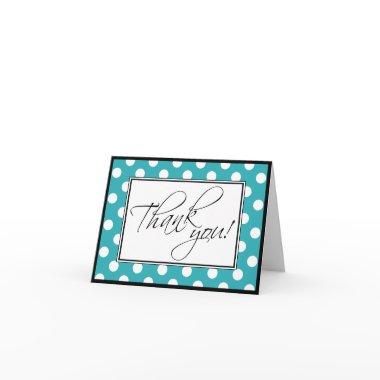Turquoise Polka Dot Custom Thank You