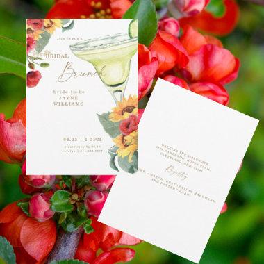 Tuscan Colorful Bridal Brunch Margarita Invitations