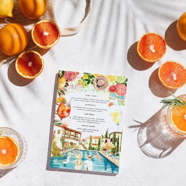 Tuscan Italian Pool Party | Spritz Menu