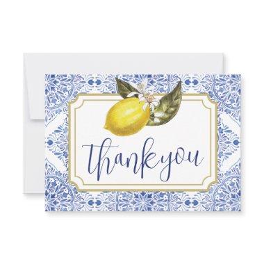 Tuscan Lemon Folded Thank You Invitations