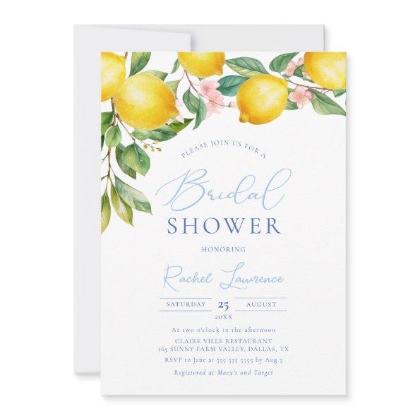 Tuscany Lemons Blue Tile Pattern