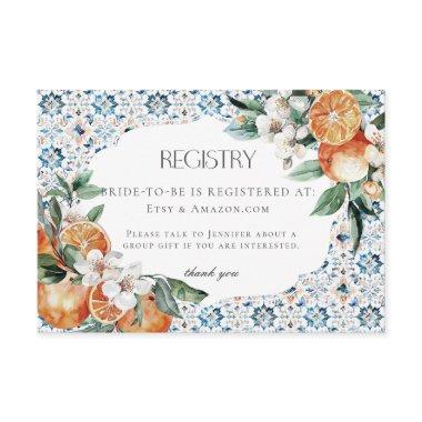 Tuscany Tile Italy Registry  Insert