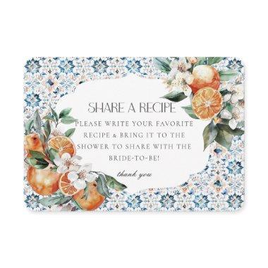 Tuscany Tile Italy Share a Recipe Invite Insert