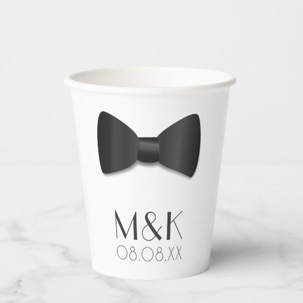 Tuxedo Bow Tie 1920s Wedding Paper Cup