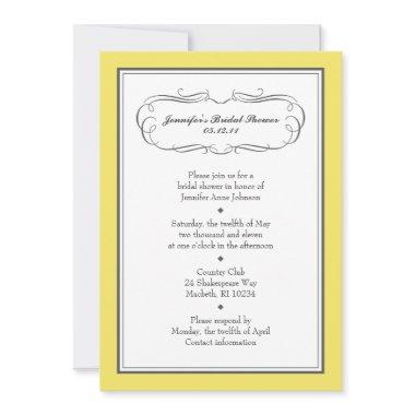 Tuxedo Shower  in Yellow and Gray