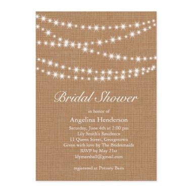 Twinkle Lights  on Burlap