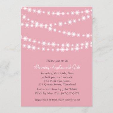 Twinkle Lights Bridal Shower Invitations (pink)