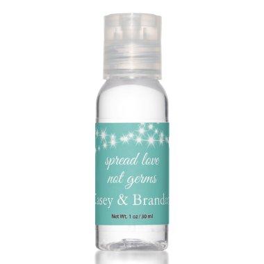 Twinkle Lights Spread Love on turquoise Hand Sanitizer
