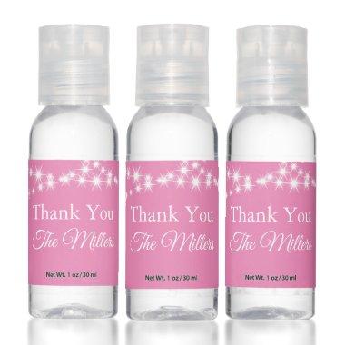 Twinkle Lights Thank You on Pink Hand Sanitizer