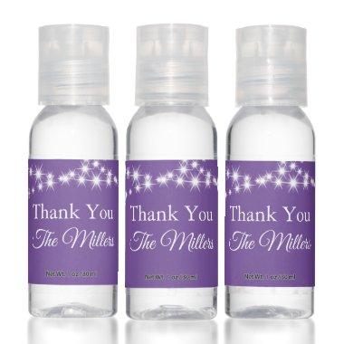 Twinkle Lights Thank You on Purple Hand Sanitizer