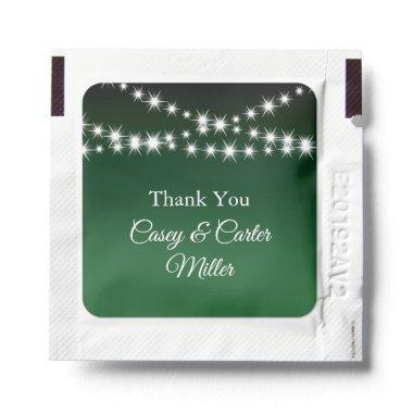 Twinkle LightsThank You on Ombre Dark Green Hand Sanitizer Packet