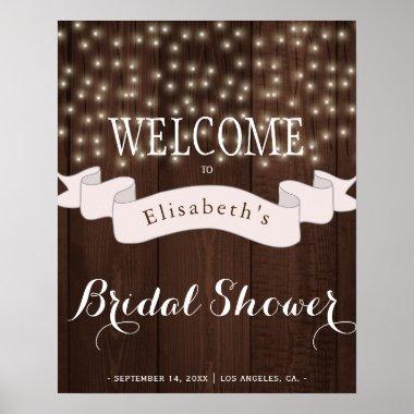Twinkle shinny lights bridal shower welcome sign