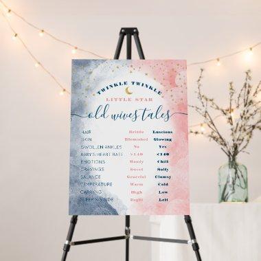 Twinkle Twinkle Gender Reveal Old Wives Tales Foam Board