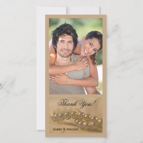 Twisted Pearls Wedding Thank You Photo Invitations