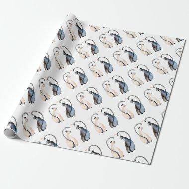 Two Cats in Love Wrapping Paper