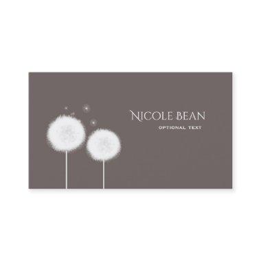 Two Dandelions Taupe Rustic Business Invitations