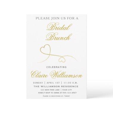 Two Elegant Gold Hearts | Bridal Brunch
